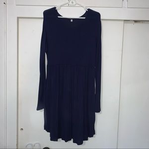 Amazon navy blue a line dress with pockets